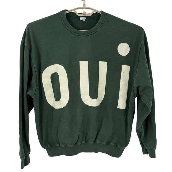 Clare V Tops - Clare V Womens OUI Cotton Pullover Crewneck Sweatshirt Green Size small